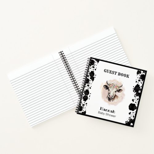 Rustic Cow Guest Book 