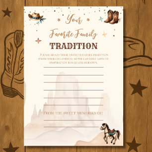 Rustic Cowboy Baby Shower Favorite Tradition Card Flyer