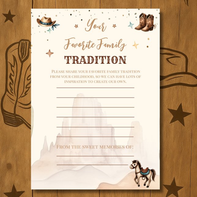 Rustic Cowboy Baby Shower Favorite Tradition Card Flyer (Creator Uploaded)