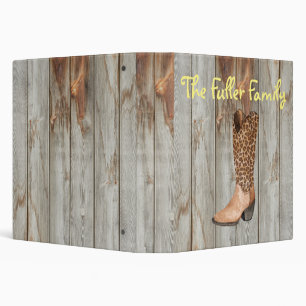 Rustic cowboy boot binder