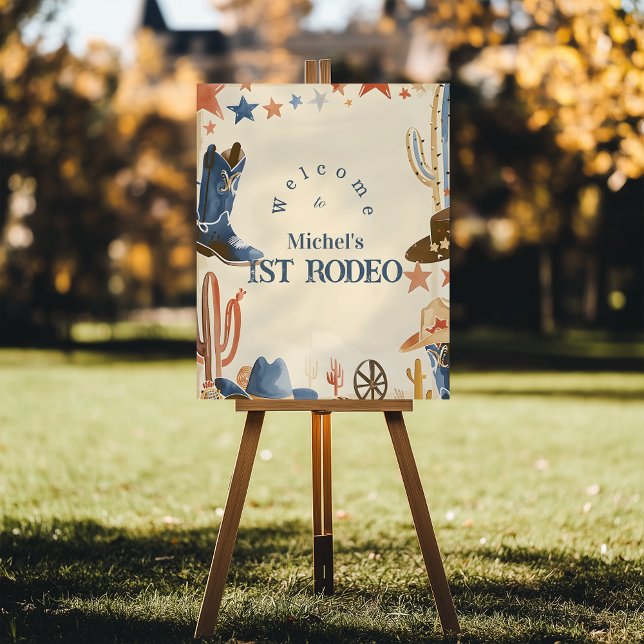 Rustic Cowboy Boots 1st Birthday Foam Board (Creator Uploaded)