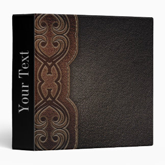 Rustic cowboy fashion brown western country 3 ring binder