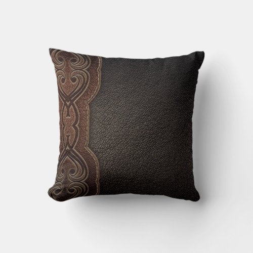 Rustic cowboy fashion brown western country throw pillow