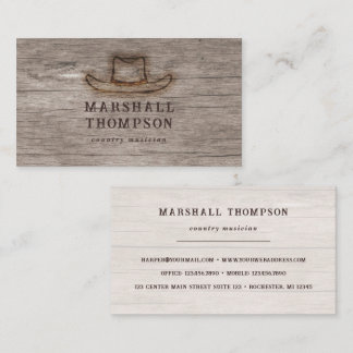 rustic cowboy hat country western business card