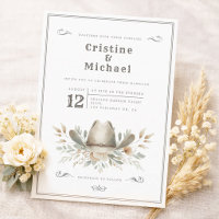 Rustic Cowboy hat wedding