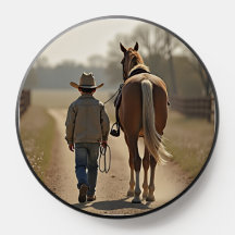 Rustic Cowboy & Horse - Western Country Phone