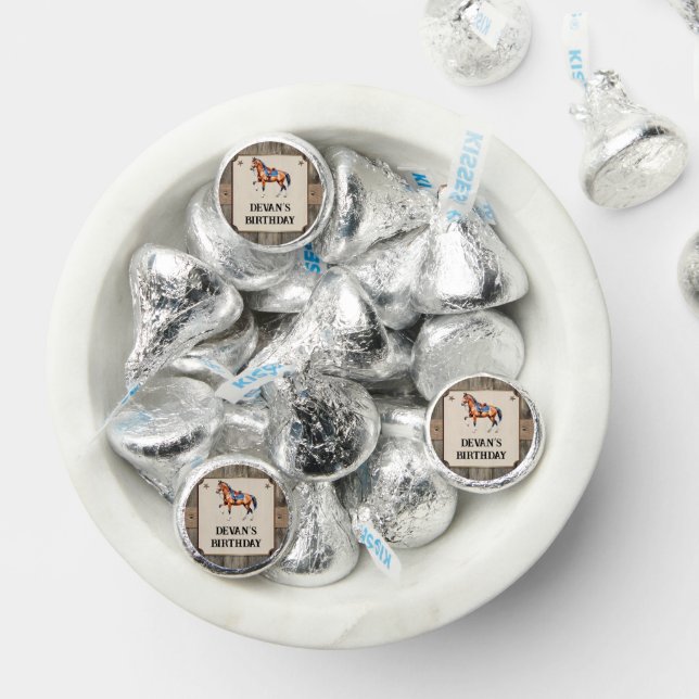 Rustic Cowboy Horseback Riding Birthday Party Hershey®'s Kisses® (Assorted)