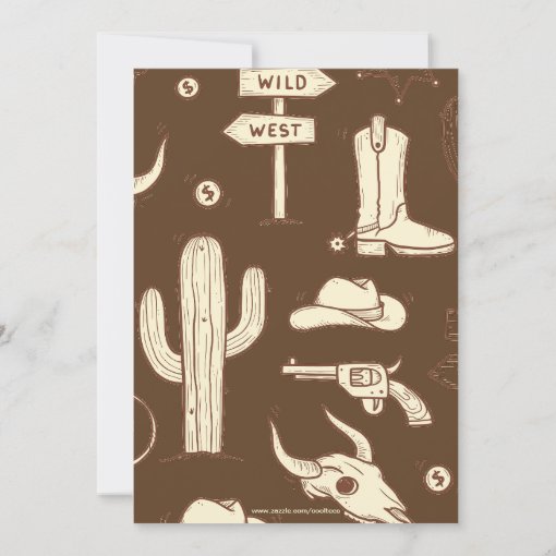20 Wild West Einladungskarten Für Babyparty – Little Cowboy Theme Mit Umschlägen, Blanko Zum Selbstgestalten