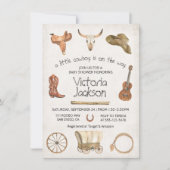 Rustic Cowboy Western Baby Shower Invitation (Front)