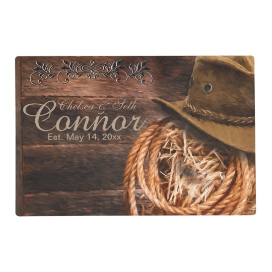 Rustic Cowboy Western Placemat
