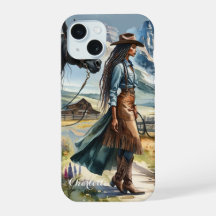 Rustic Cowgirl and Horse Personalized 