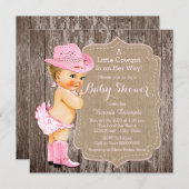 Rustic Cowgirl Baby Shower Invitation (Front/Back)