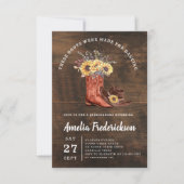 Rustic Cowgirl Boots Quinceanera Invitation | Zazzle