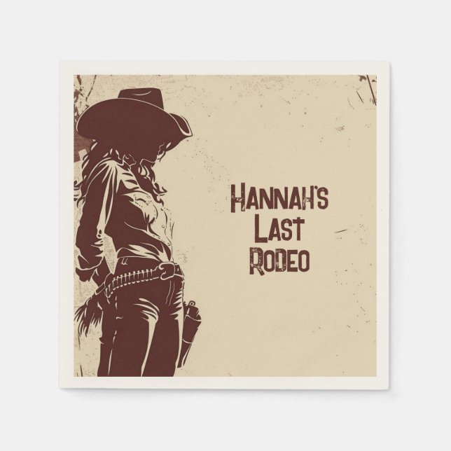 Rustic Cowgirl Western Party  Napkins (Front)