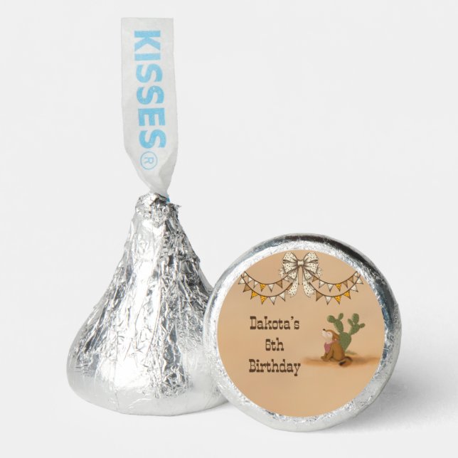 Rustic Coyote Wild West Cowgirl Hershey®'s Kisses® (Front)