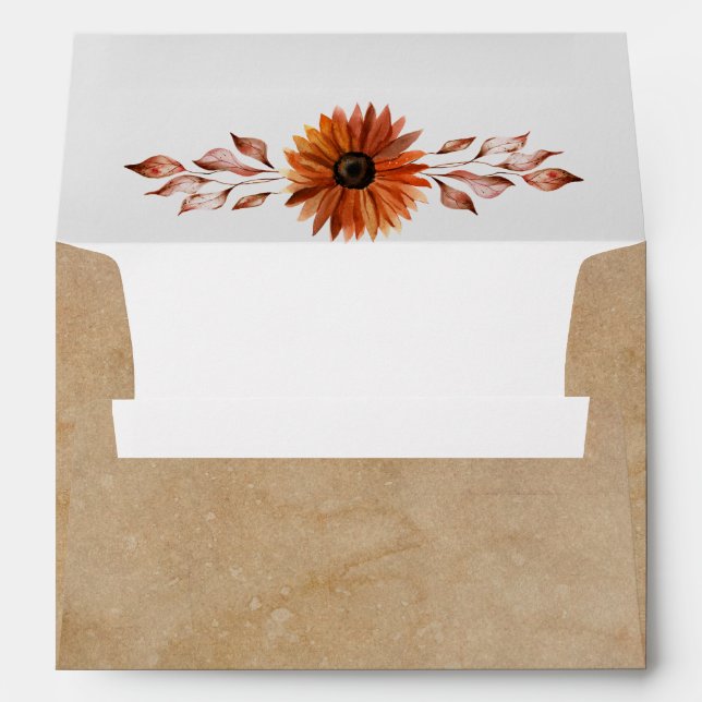 Rustic & Cozy Autumn Wedding Collection Envelope (Back (Bottom))