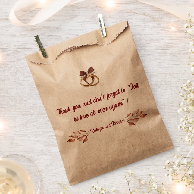 Rustic & Cozy Autumn Wedding Collection Favor bag (Clipped)