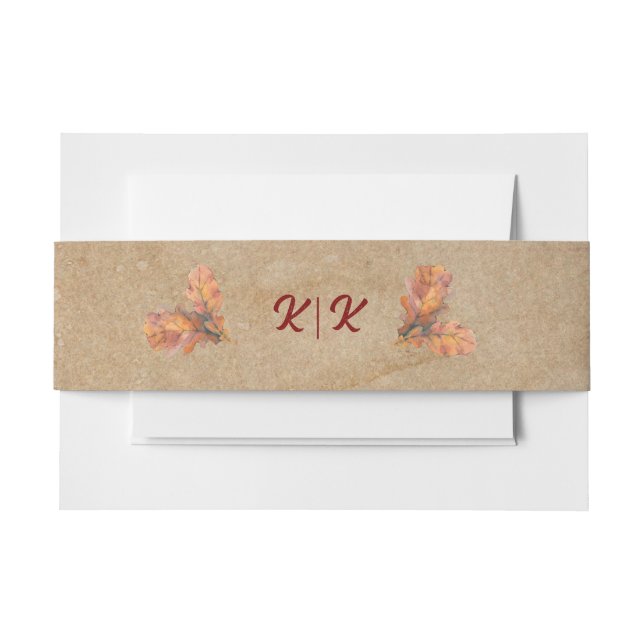 Rustic & Cozy Autumn Wedding Collection Invitation Belly Band (Front Example)