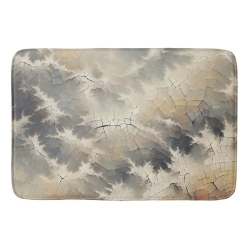 Rustic Crackle Abstract Bath Mat