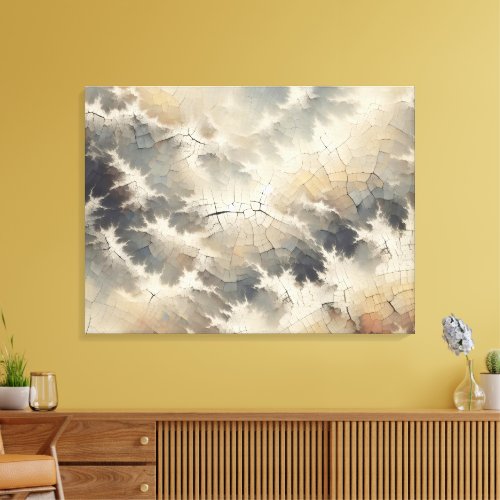 Rustic Crackle Abstract Canvas Print