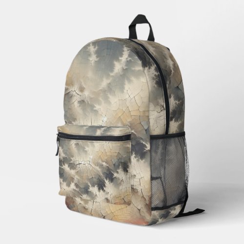 Rustic Crackle Abstract Printed Backpack