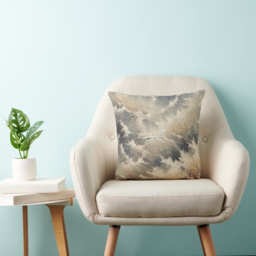 Rustic Crackle Abstract Throw Pillow