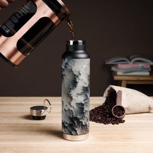 Rustic Crackle Abstract Water Bottle