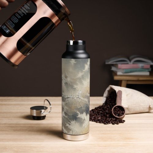 Rustic Crackle Abstract Water Bottle