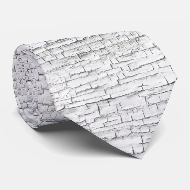 Rustic Crackled Paint Pattern Neck Tie (Rolled)