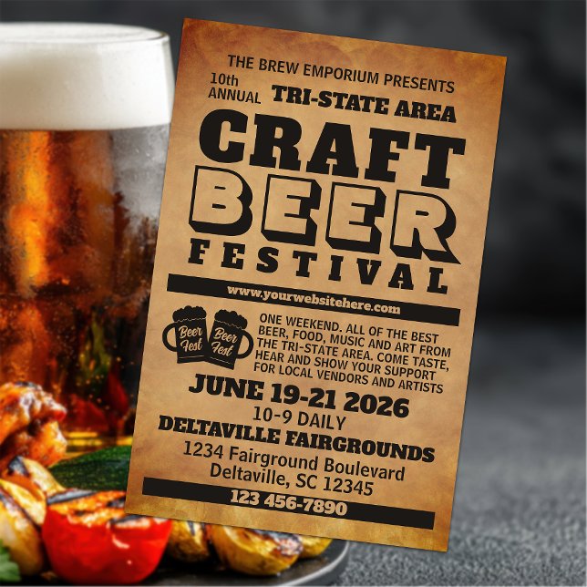 Rustic Craft Beer Festival Flyer (Creator Uploaded)