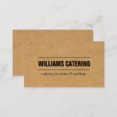 Rustic Craft Cardboard II Bakery/Catering/Chef Business Card (Front/Back)