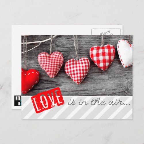 Rustic Craft Hearts Valentines Day Postcards