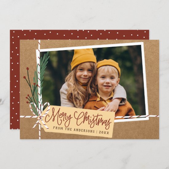 Rustic Craft Package Merry Christmas Holiday Photo