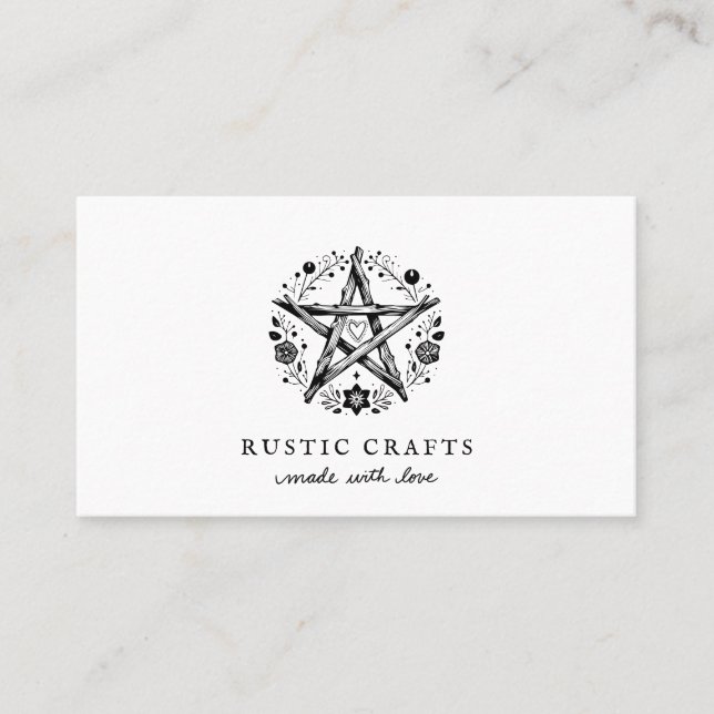 Rustic Crafts Business  Business Card (Front)