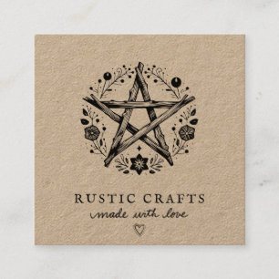 Rustic Crafts Business Square Business Card