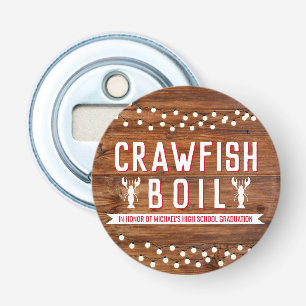Rustic Crawfish Boil Graduation Party Bottle Opener