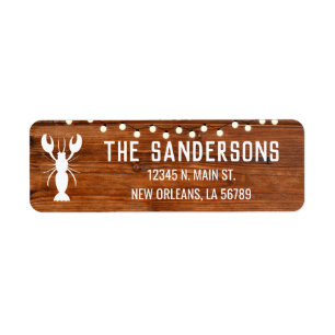 Rustic Crawfish Boil Graduation Party Label