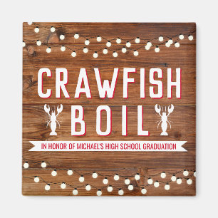 Rustic Crawfish Boil Graduation Party Magnet
