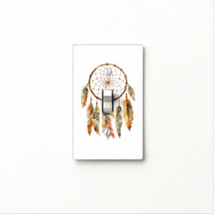 Rustic Cream Boho Floral Light Switch Cover