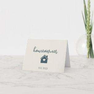 Rustic Cream Navy Homeowner Real Estate Card