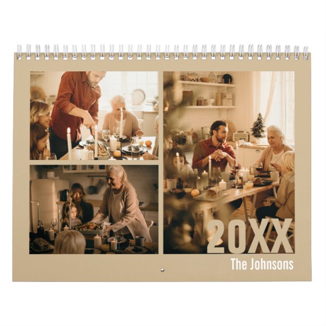 Rustic Create Your Own Family Photo Calendar (Cover)