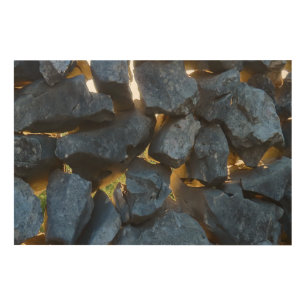 Rustic Croatian Stone Wall Photography Wood Wall Art