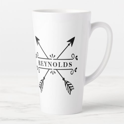 Rustic Crossed Arrows wName ID615 Latte Mug