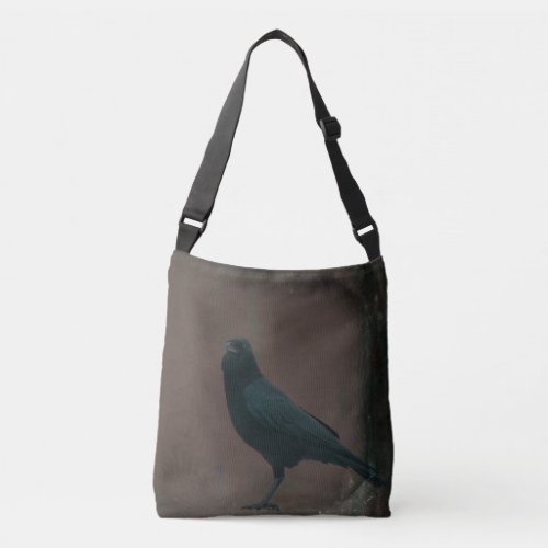 Rustic Crow Art Crossbody Bag