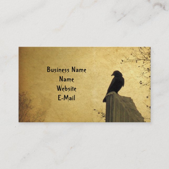 Rustic Crow Business Card (Front)