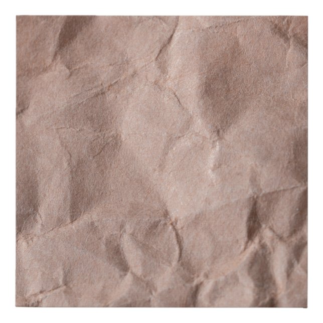 Rustic crumpled paper faux canvas print (Front)