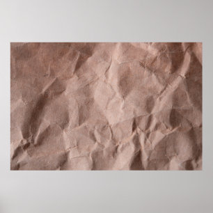 Rustic crumpled paper poster