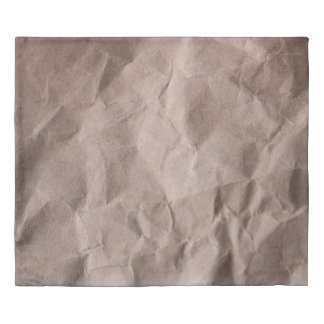 Rustic Crumpled Paper: Vintage Texture Duvet Cover