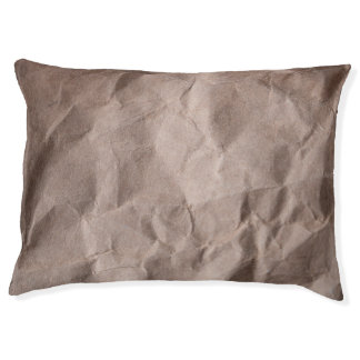 Rustic Crumpled Paper: Vintage Texture Pet Bed