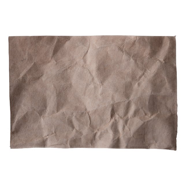 Rustic Crumpled Paper: Vintage Texture Pillow Case (Front)